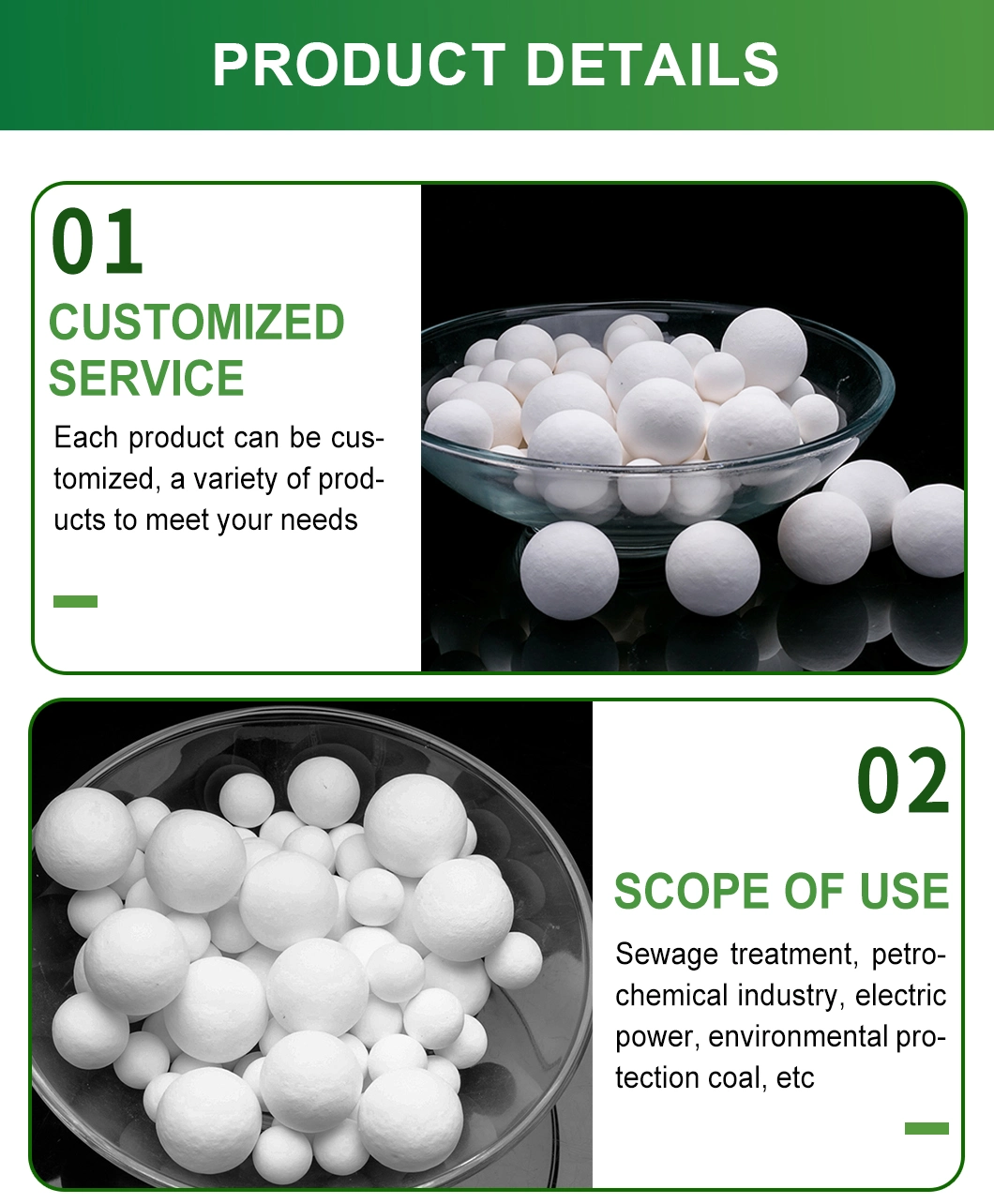 13mm 99% Industrial Catalyst Support Media Inert Alumina Ceramic Balls