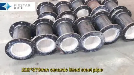 Revestimiento cerámico de alúmina reactivo a la abrasión para codo de tubería de China