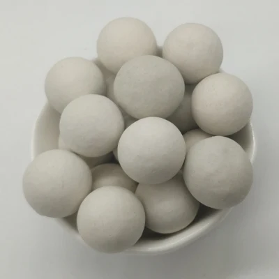 Bola de cerámica de alúmina inerte 17% 25% 99% Contenido para lecho de soporte en torre química
